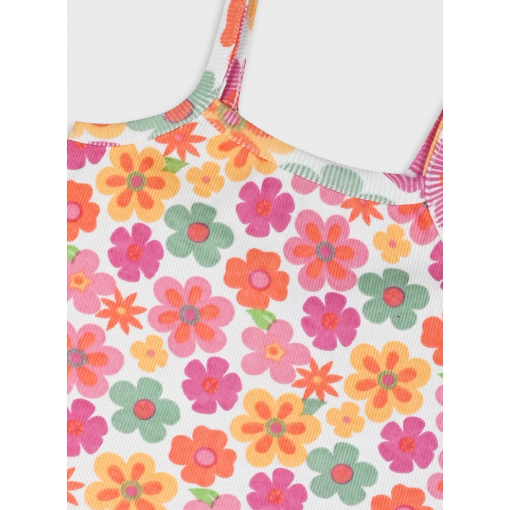 Παιδικό Σετ Floral με Μπλούζα Τιράντα και Ποδηλατικό Κολάν Κορίτσι (2-6) -Εμπριμέ- 15-226370-0