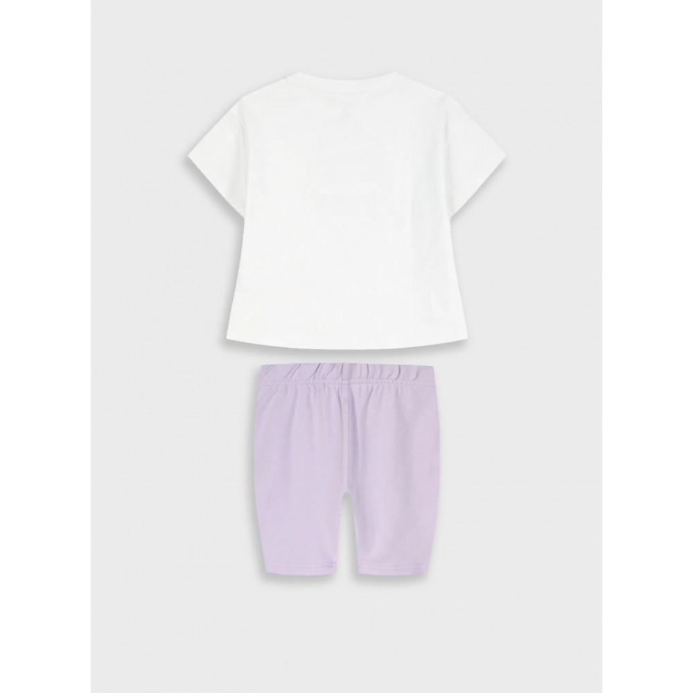 Παιδικό Σετ με Μπλουζάκι Γοργόνα και Κολάν Ποδηλατικό Κορίτσι (2-6) -Λιλά- 15-226372-0