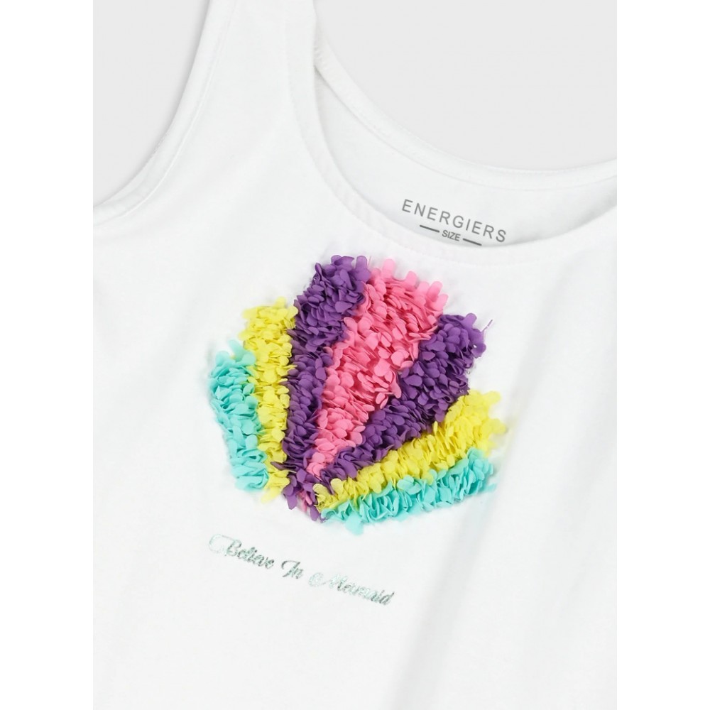 Παιδικό Σετ με Μπλουζάκι Believe In Mermaid Και Φούστα με Eσωτερικό Kολάν Κορίτσι (2-6) -Λιλά- 15-226373-0