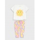 Παιδικό Σετ με Μπλουζάκι Ήλιος και Κολάν Κάπρι Κορίτσι (2-6) -Εμπριμέ- 15-226384-0