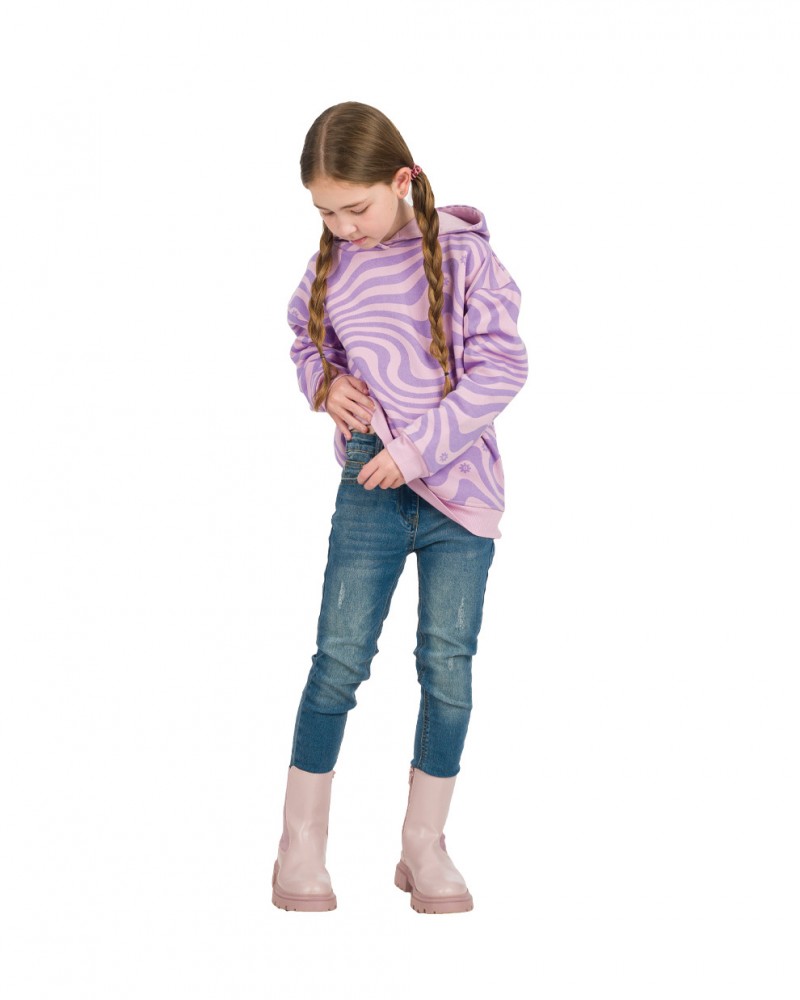 Εφηβικό Τζιν Παντελόνι Ελαστικό Cigarette Denim Κορίτσι –Μπλέ Τζην– 16-123200-2