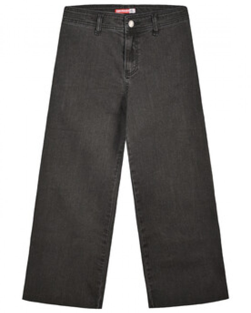 Εφηβικό Τζιν Παντελόνι Ελαστικό Wide Leg Denim Κορίτσι –Μαύρο Τζην– 16-123203-2