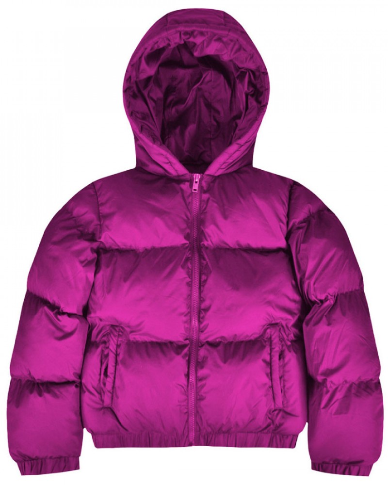 Εφηβικό Μπουφάν Puffer Με Κουκούλα Κορίτσι -Φούξ- 
