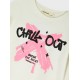 Εφηβικό Σετ Κολάν Εποχής Με Τύπωμα Chill Out για Κορίτσι (6-16) -Εκρού- 16-126266-0
