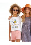 Εφηβικό Μονόχρωμο Shorts για Κορίτσι -Ροζ- 16-222223-2