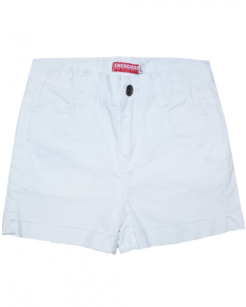 Εφηβικό Μονόχρωμο Shorts για Κορίτσι -Λευκό- 16-222223-2