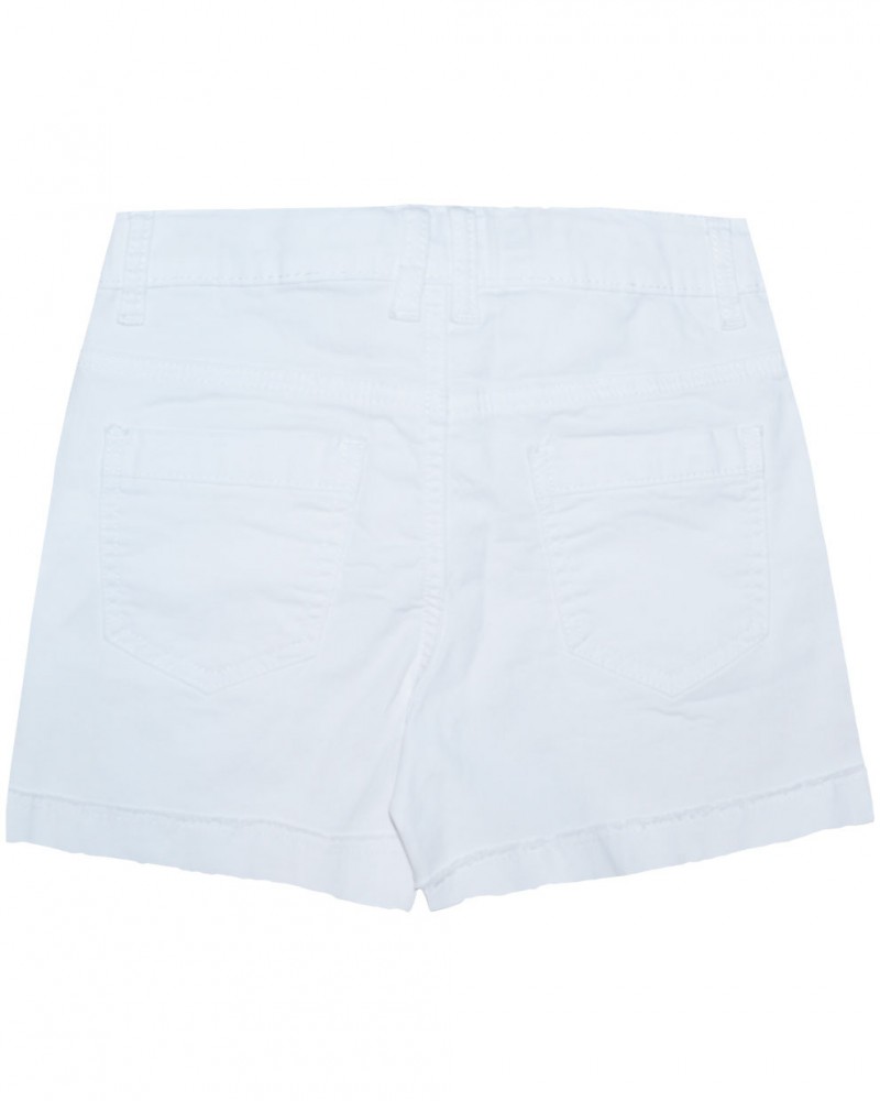 Εφηβικό Μονόχρωμο Shorts για Κορίτσι -Λευκό- 16-222223-2