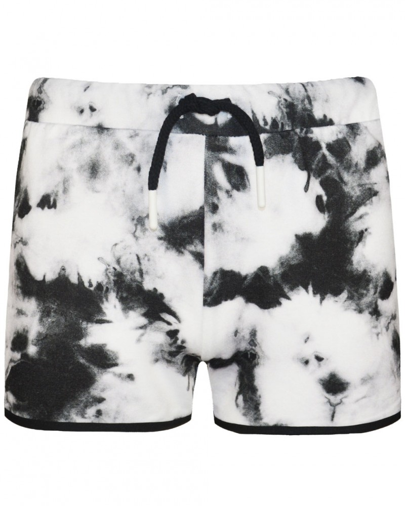 Εφηβικό Μακό Σορτς ΑσπρόΜαυρο με Σχέδιο -Batik- 16-222262-2