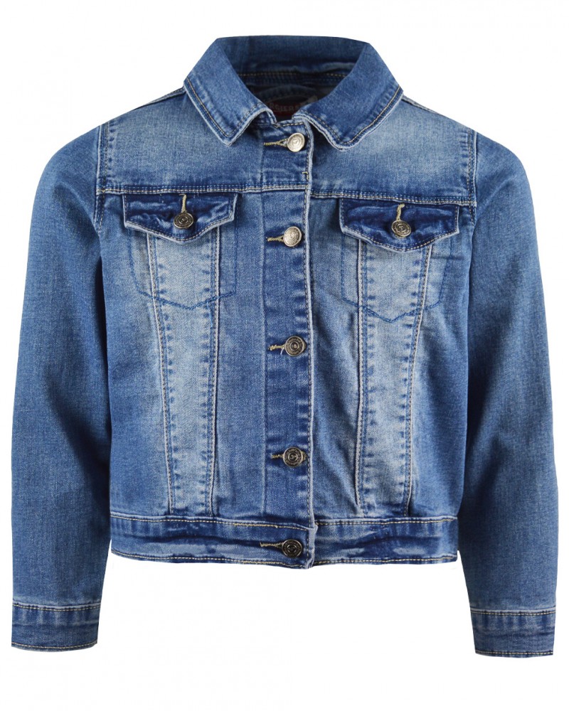 Εφηβικό Clothing, Ανοιξιάτικο Τζάκετ Jean Κορίτσι -Μπλε Τζην- 16-223205-1