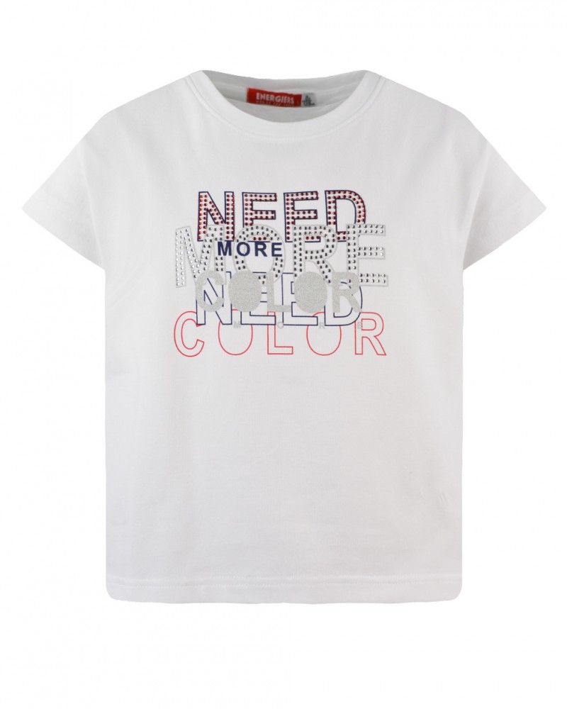 Εφηβική Μπλούζα Μακό Need More Color Κορίτσι -Λευκό- 16-223221-5