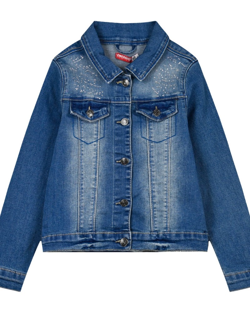 Εφηβικό Τζιν Μπουφάν με Στρας Denim Jacket Jean Κορίτσι (6-16) -Μπλε Τζην- 16-224205-1 Εφηβικό Τζιν Μπουφάν με Στρας Denim Jacket Jean Κορίτσι (6-16) -Μπλε Τζην- 16-224205-1