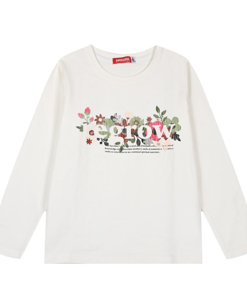 Εφηβική Μπλούζα Μακρυμάνικη Με Τύπωμα Floral Κορίτσι (6-16) -Εκρού- 16-224207-5