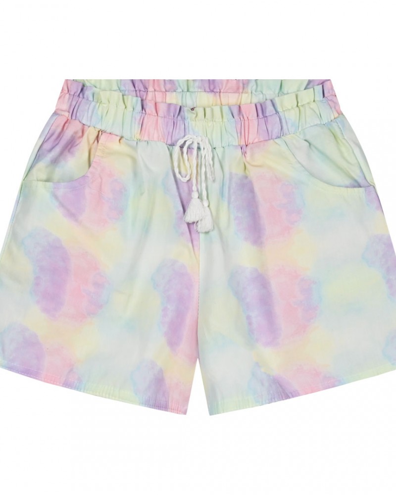 Εφηβικό Σορτς Με Tie Dye Μοτίβο Κορίτσι -Πολύχρωμο- 16-224240-2