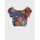 Εφηβική Crop Top Μπλούζα Floral Κορίτσι (6-16) -Εμπριμέ- 16-225204-4
