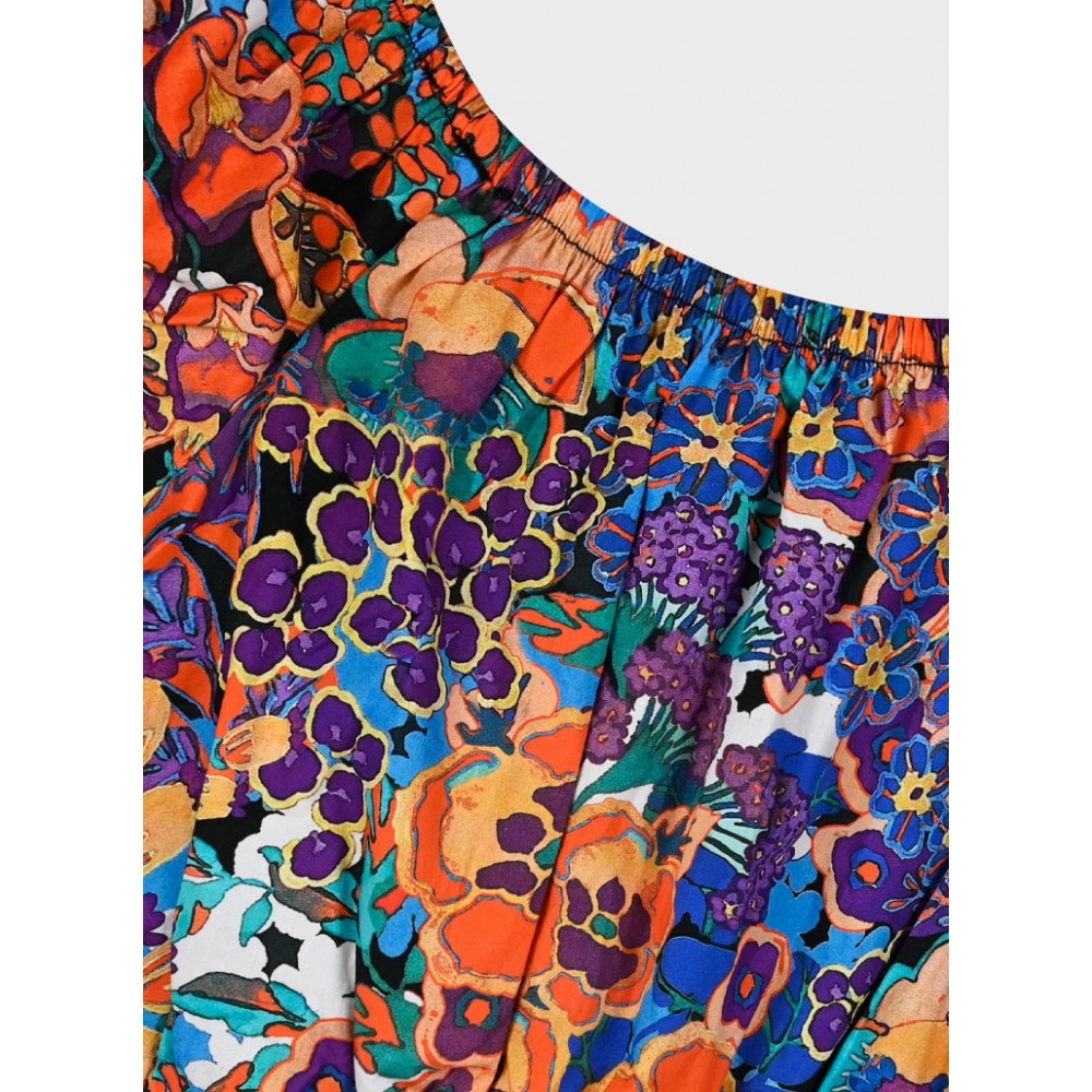 Εφηβική Crop Top Μπλούζα Floral Κορίτσι (6-16) -Εμπριμέ- 16-225204-4