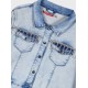 Εφηβικό Τζιν Μπουφάν με Στρας Denim Jacket Jean Κορίτσι (6-16) -Μπλε Τζην- 16-225205-1