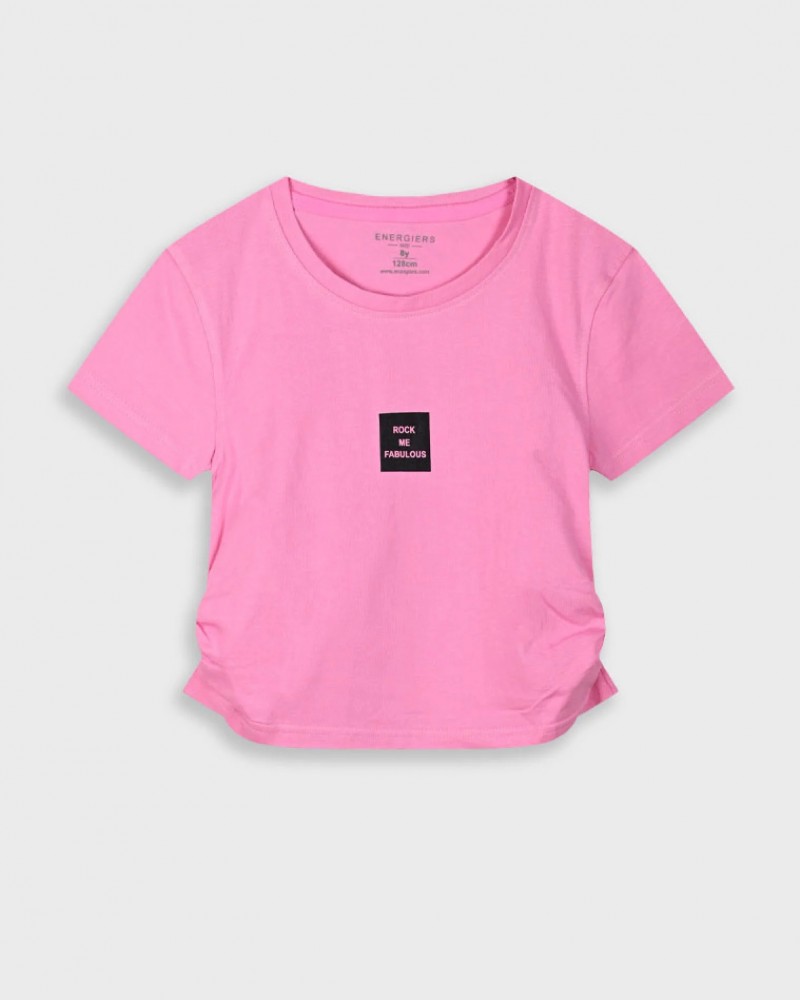 Εφηβική Μπλούζα με Τύπωμα Rock me Fabulous Κορίτσι (6-16) -Τριανταφυλλί- 16-225210-5