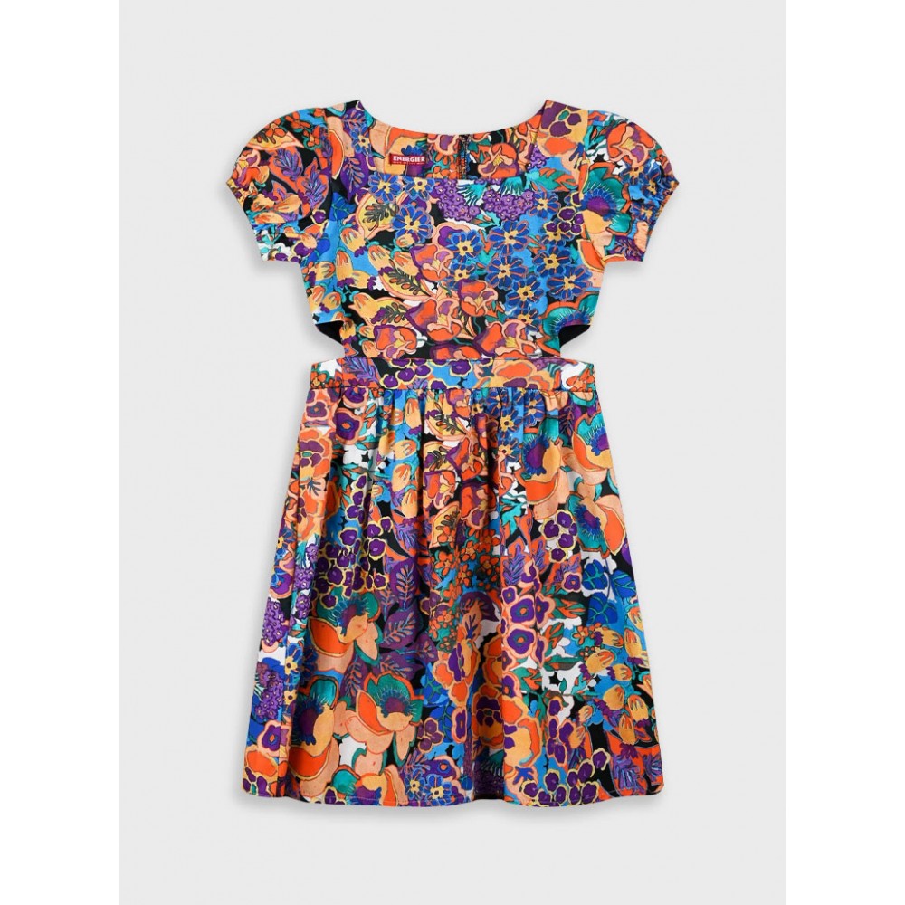 Εφηβικό Φόρεμα Floral με Cutout Design Κορίτσι (6-16) -Εμπριμέ- 16-225212-7