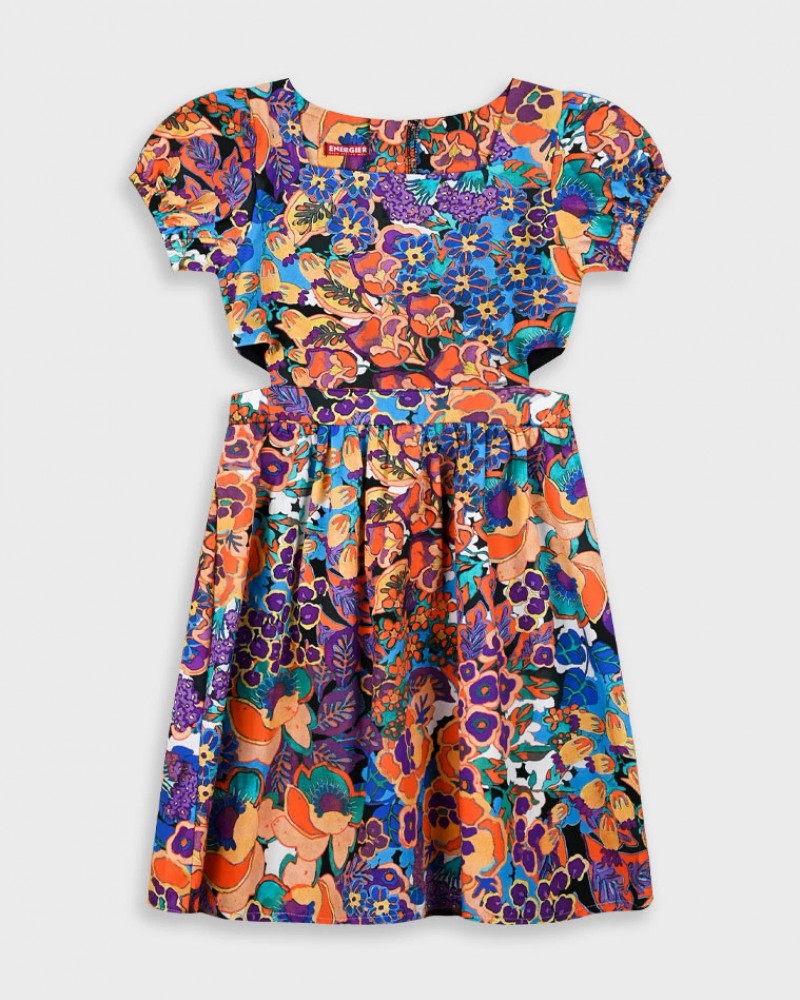 Εφηβικό Φόρεμα Floral με Cutout Design Κορίτσι (6-16) -Εμπριμέ- 16-225212-7