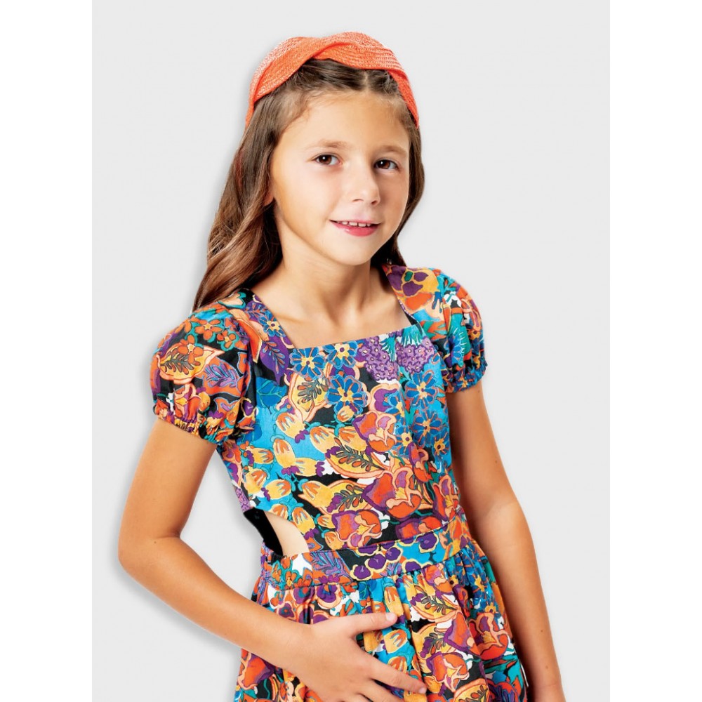 Εφηβικό Φόρεμα Floral με Cutout Design Κορίτσι (6-16) -Εμπριμέ- 16-225212-7