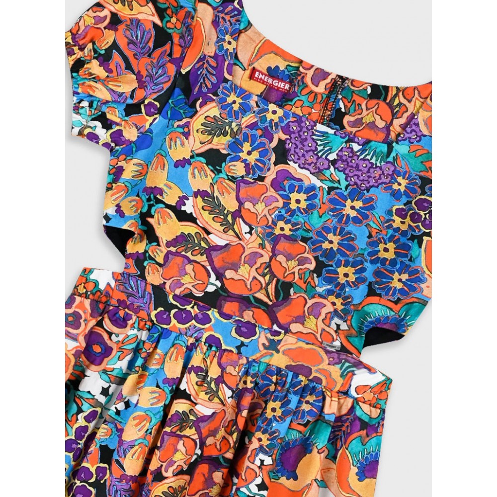 Εφηβικό Φόρεμα Floral με Cutout Design Κορίτσι (6-16) -Εμπριμέ- 16-225212-7