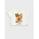 Εφηβική Crop Top Μπλούζα Βαμβακερή με Παγιέτα Κορίτσι (6-16) -Εκρού- 16-225229-5