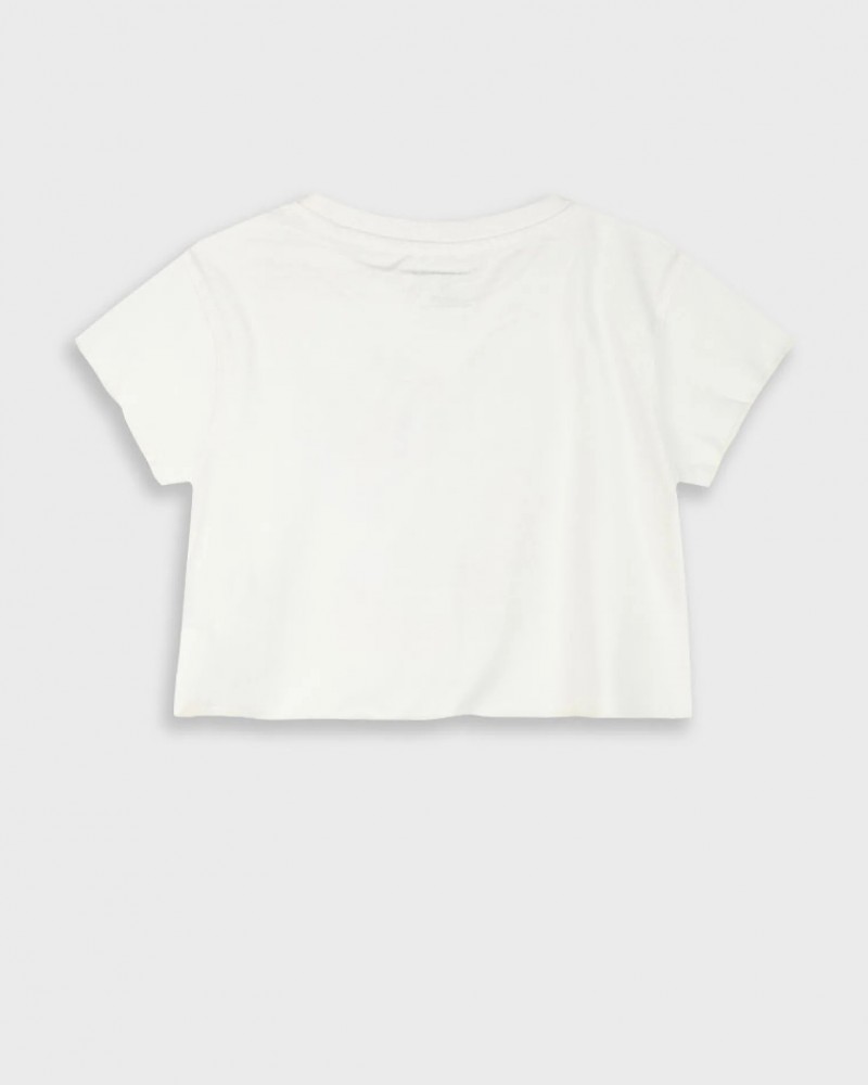 Εφηβική Crop Top Μπλούζα Βαμβακερή με Παγιέτα Κορίτσι (6-16) -Εκρού- 16-225229-5