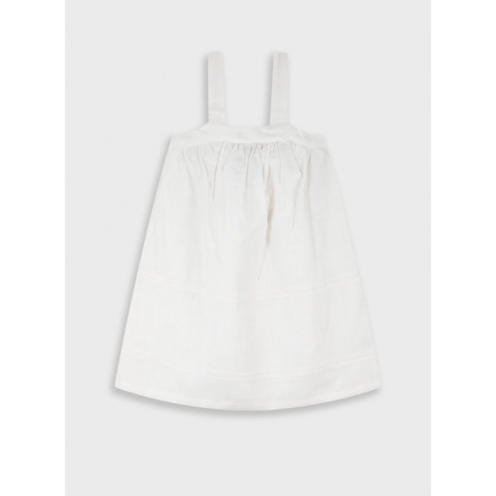 Εφηβικό Φόρεμα με Τιράντα και Σούρα Κορίτσι (6-16) –Κρεμ– 16-226200-7