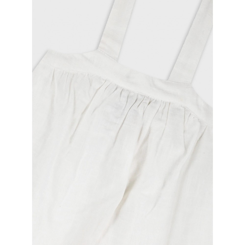 Εφηβικό Φόρεμα με Τιράντα και Σούρα Κορίτσι (6-16) –Κρεμ– 16-226200-7