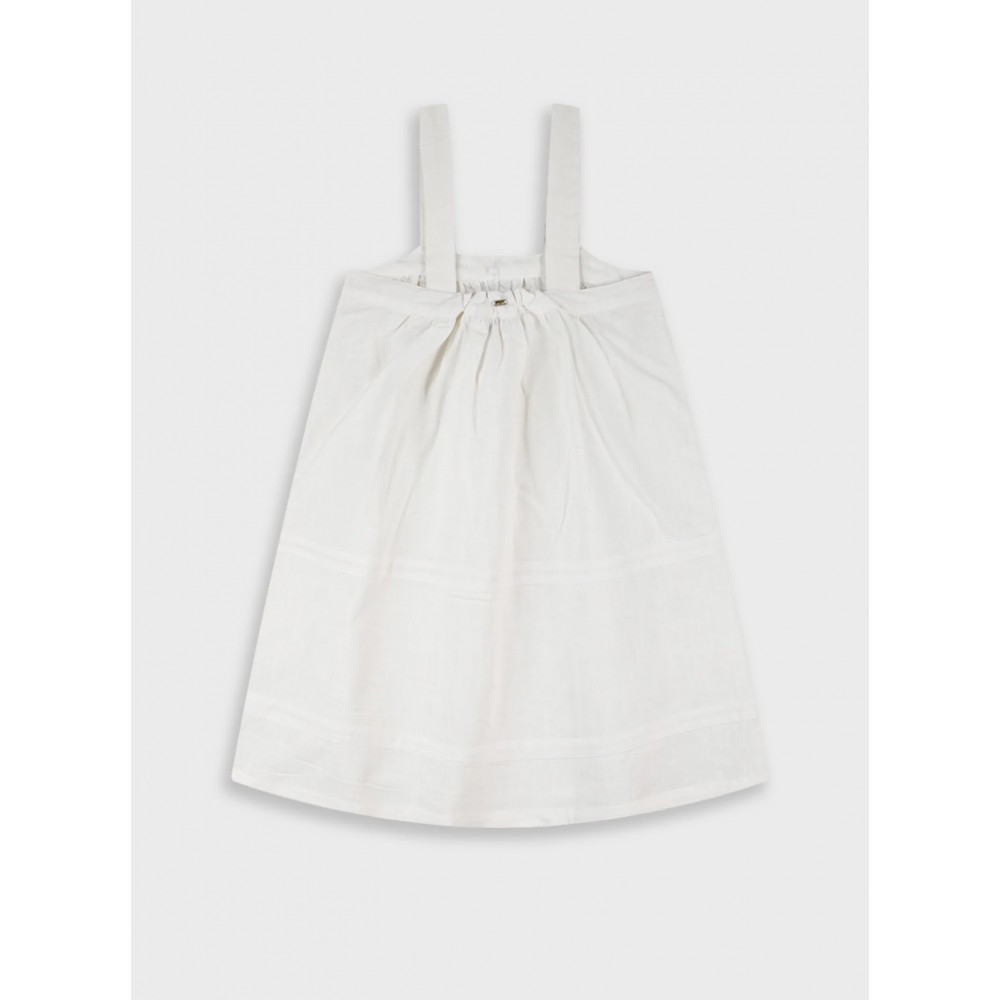 Εφηβικό Φόρεμα με Τιράντα και Σούρα Κορίτσι (6-16) –Κρεμ– 16-226200-7