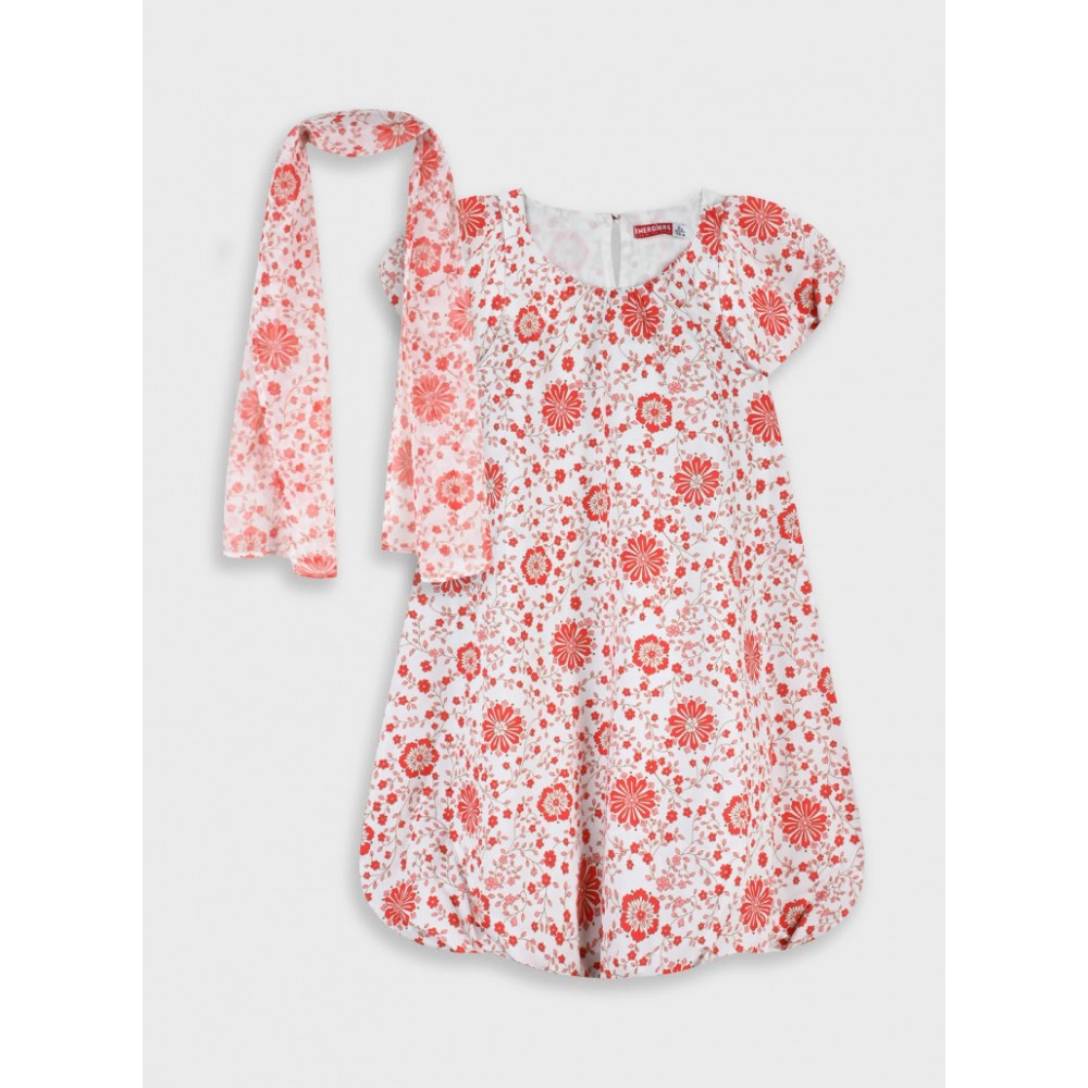 Εφηβικό Φόρεμα Floral Teen Dress με Σάλι Κορίτσι (6-16) -Εμπριμέ- 16-226201-7