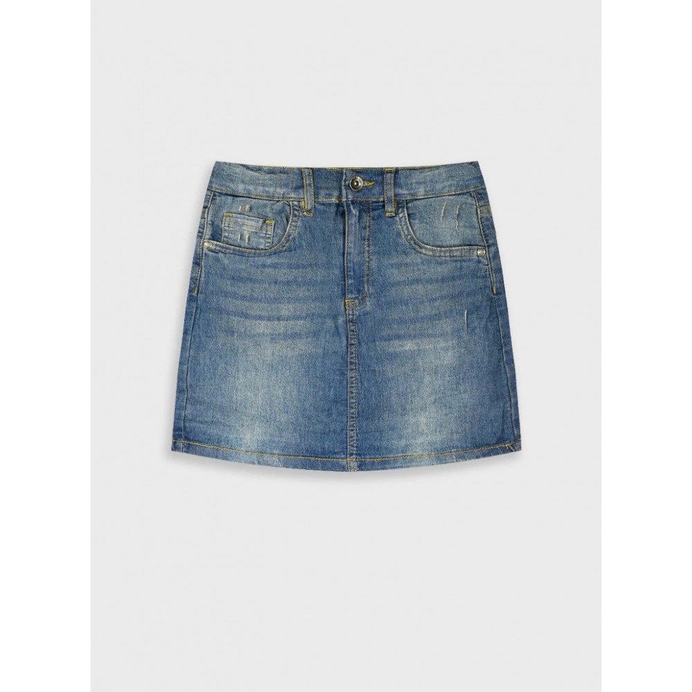Εφηβική Jean Φούστα Κλασική Κορίτσι (6-16) -Μπλε Τζην- 