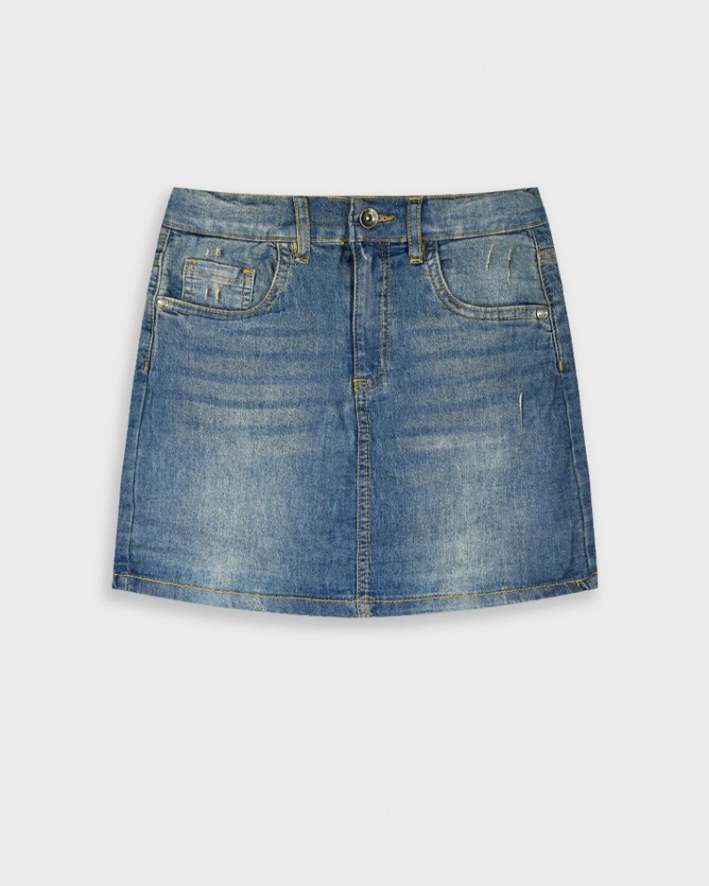 Εφηβική Jean Φούστα Κλασική Κορίτσι (6-16) -Μπλε Τζην- 