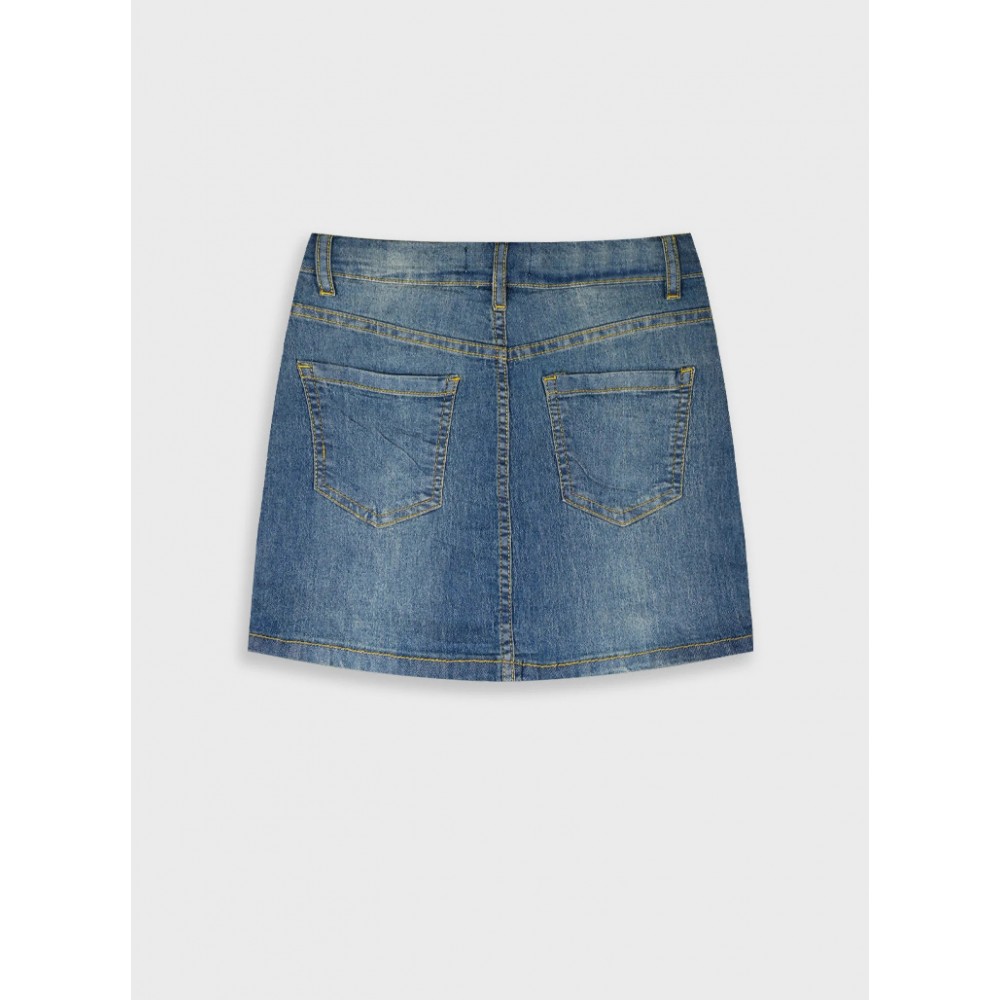 Εφηβική Jean Φούστα Κλασική Κορίτσι (6-16) -Μπλε Τζην- 