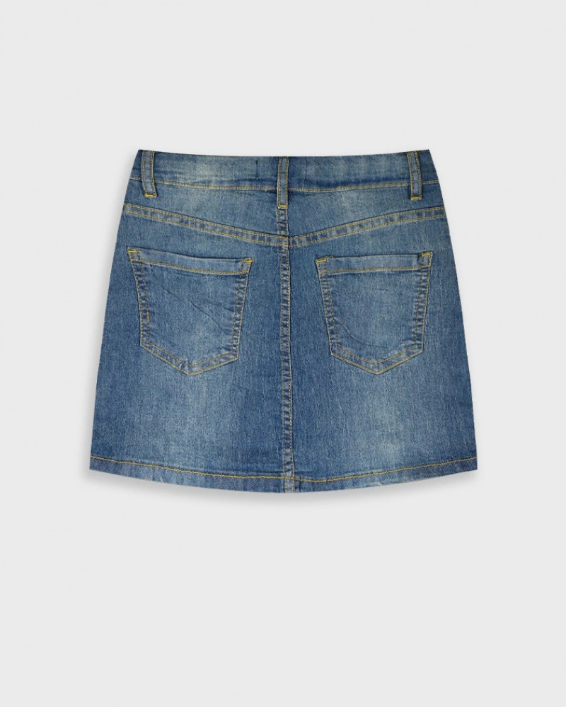 Εφηβική Jean Φούστα Κλασική Κορίτσι (6-16) -Μπλε Τζην- 