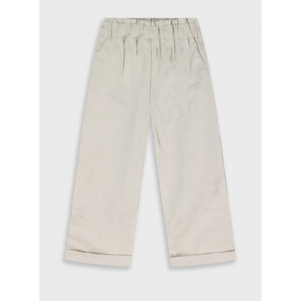 Εφηβική Παντελόνα Μονόχρωμη Κορίτσι (6-16) -Βανίλια- 16-226212-2