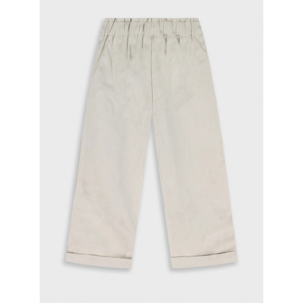 Εφηβική Παντελόνα Μονόχρωμη Κορίτσι (6-16) -Βανίλια- 16-226212-2