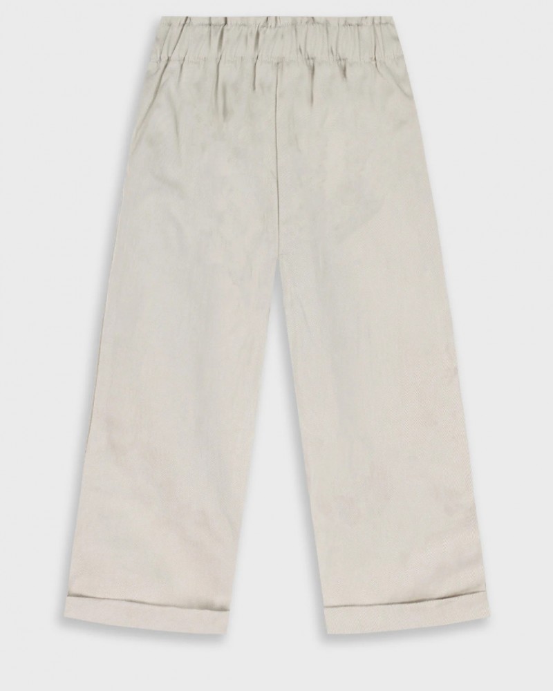 Εφηβική Παντελόνα Μονόχρωμη Κορίτσι (6-16) -Βανίλια- 