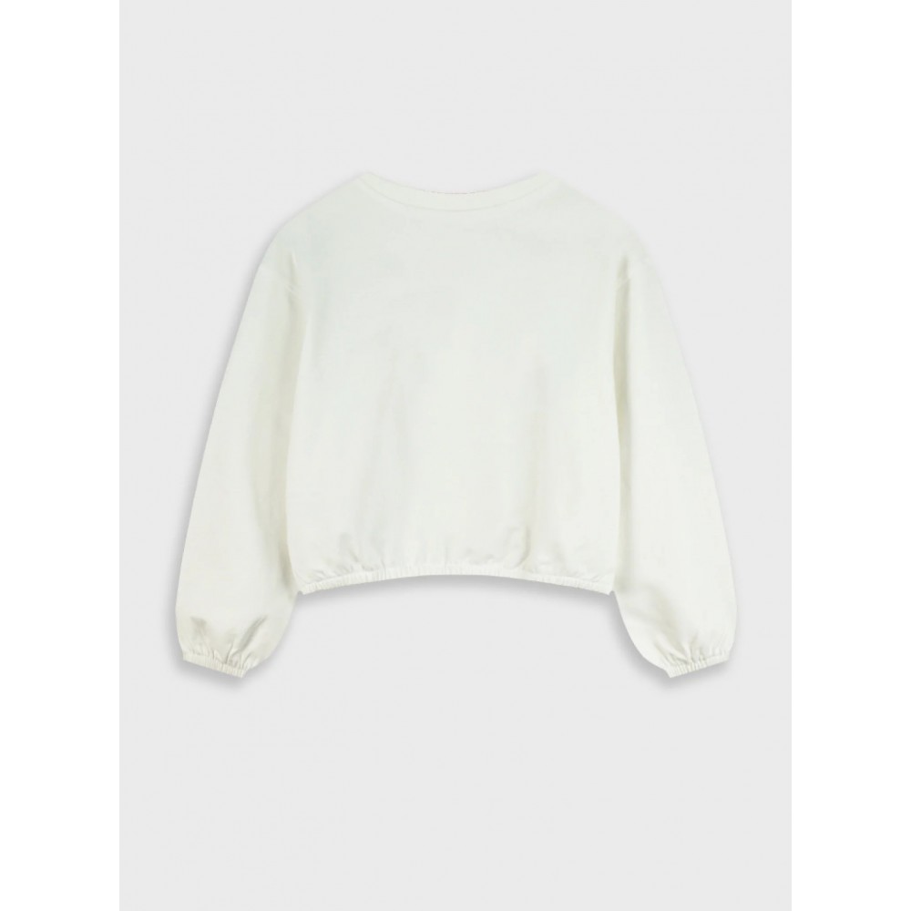 Εφηβική Μπλούζα Εποχής με Τύπωμα Hello Beautiful Κορίτσι (6-16) -Εκρού- 16-226212-5