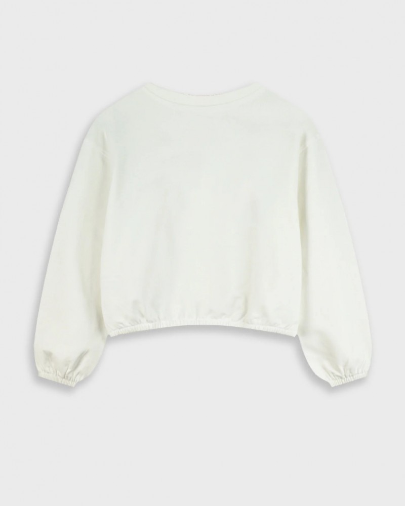 Εφηβική Μπλούζα Εποχής με Τύπωμα Hello Beautiful Κορίτσι (6-16) -Εκρού- 