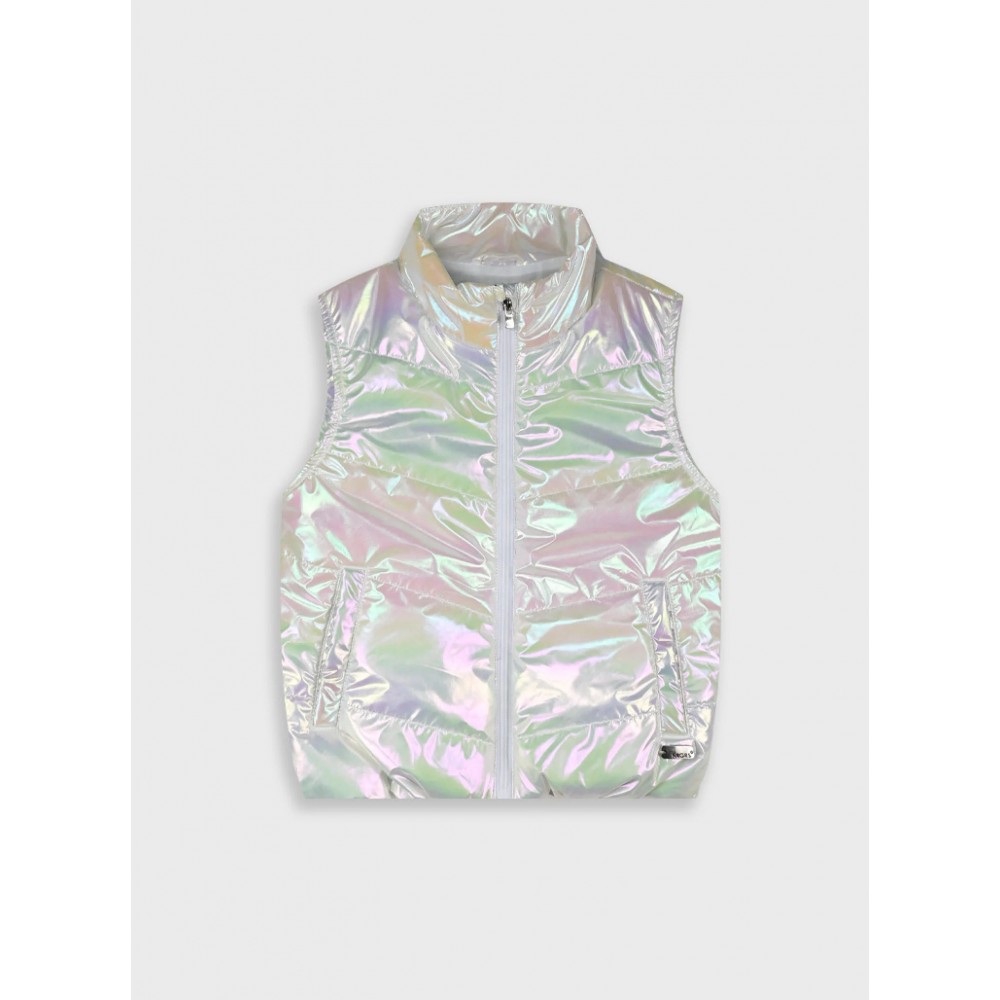 Εφηβικό Αμάνικο Γιλέκο Μπουφάν σε Ιριδίζουσα Απόχρωση Κορίτσι (6-16) -Λιλά- 16-226214-1
