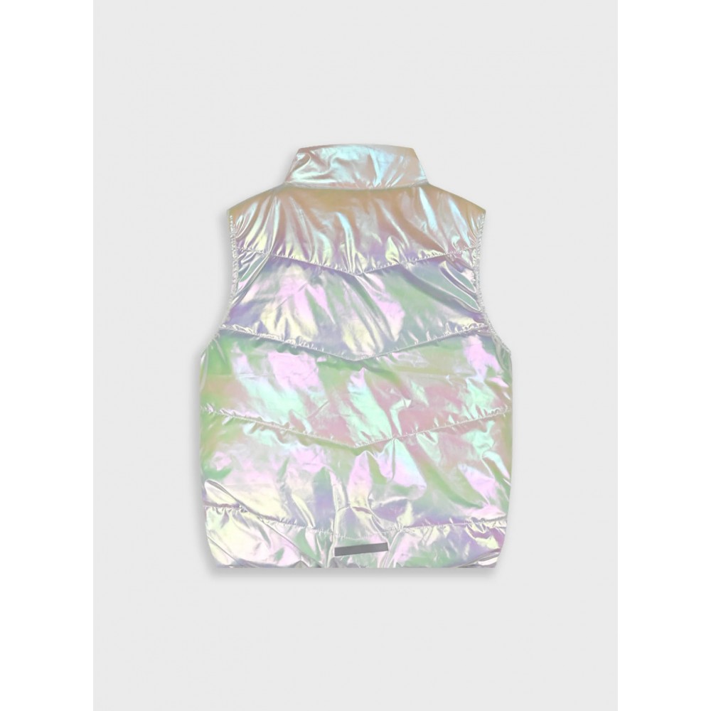 Εφηβικό Αμάνικο Γιλέκο Μπουφάν σε Ιριδίζουσα Απόχρωση Κορίτσι (6-16) -Λιλά- 16-226214-1