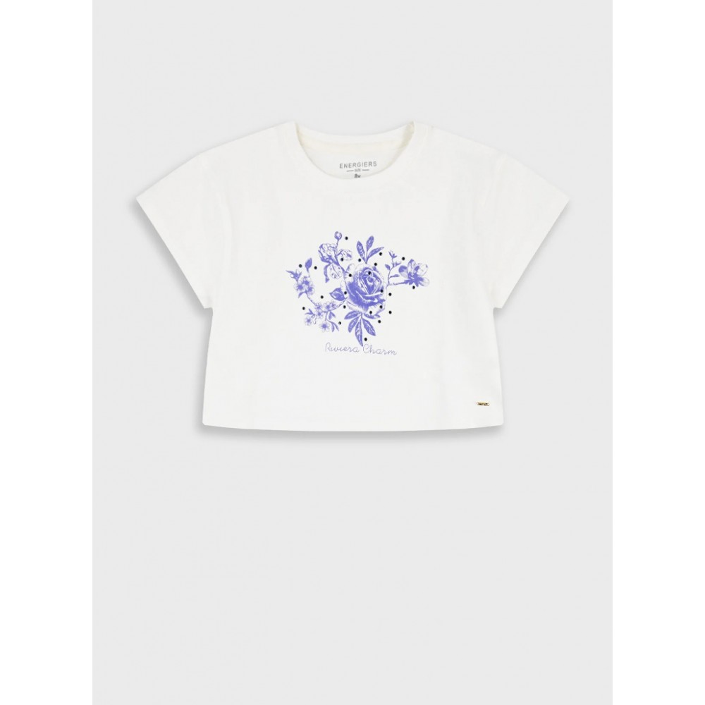 Εφηβική Μπλούζα Τοπ Riviera Charm Κορίτσι (6-16) -Εκρού- 