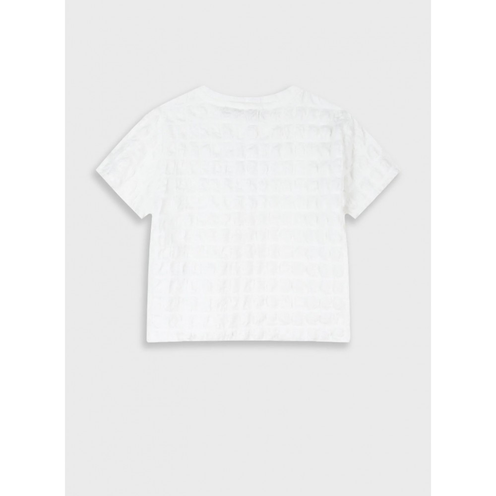 Εφηβικό Top Μπλουζάκι Κοντομάνικο Κορίτσι (6-16) -Εκρού- 16-226223-5