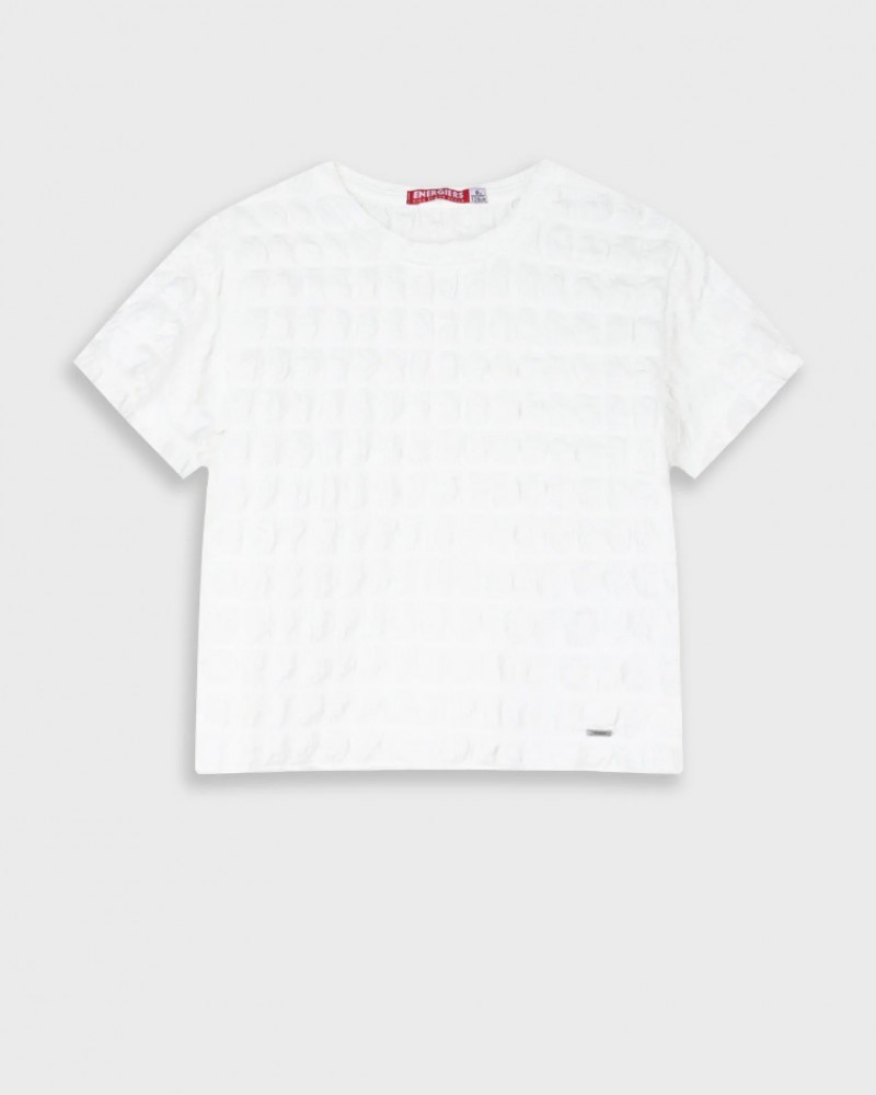 Εφηβικό Top Μπλουζάκι Κοντομάνικο Κορίτσι (6-16) -Εκρού- 