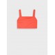 Εφηβικό Crop Top Μπλουζάκι με Τιράντα Κορίτσι (6-16) -Κοραλλί- 16-226238-5