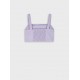 Εφηβικό Crop Top Μπλουζάκι με Τιράντα Κορίτσι (6-16) -Λιλά- 16-226238-5