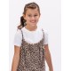 Εφηβικό Σετ Φόρεμα με Τιράντα Λεοπάρ και Μακό Μπλούζα Κορίτσι (6-16) –Εμπριμέ– 16-226243-7