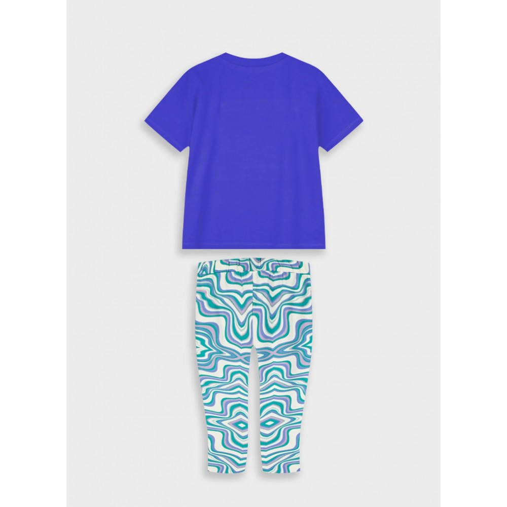 Εφηβικό Μακό Σετ με Μπλούζα Malibu Και Κολάν Κάπρι Κορίτσι (6-16) -Σμαράγδι- 16-226266-0