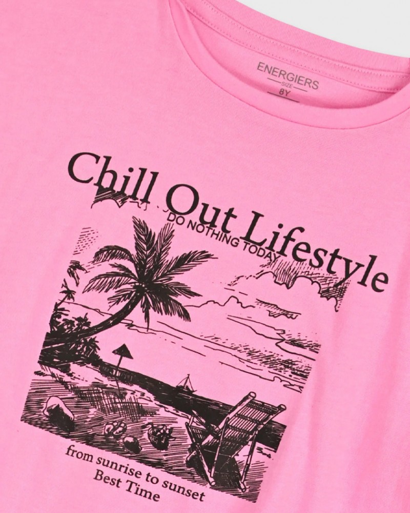 Εφηβικό Μακό Σετ με Μπλούζα Chill Out Lifestyle Και Κολάν Κάπρι Κορίτσι (6-16) -Μαύρο- 
